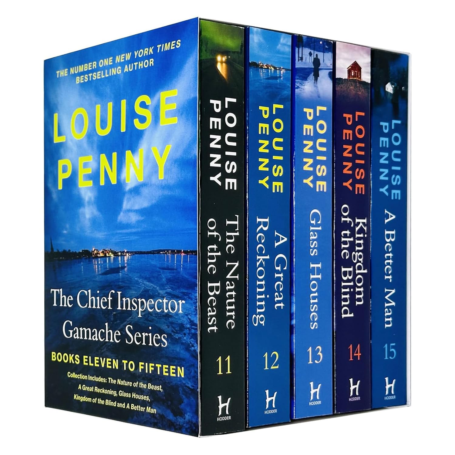 Louise Penny Chief Inspector Gamache Book Series 11-15 Collection 5 Books Box Set (The Nature of the Beast, A Great Reckoning, Glass Houses, Kingdom of the Blind, A Better Man)