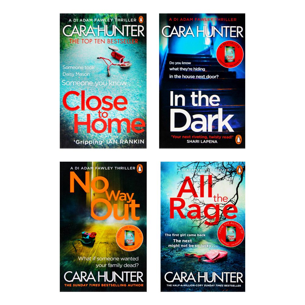 Cara Hunter DI Fawley Series 4 Books Collection Set - All the Rage, In the Dark, Close to Home, No Way Out