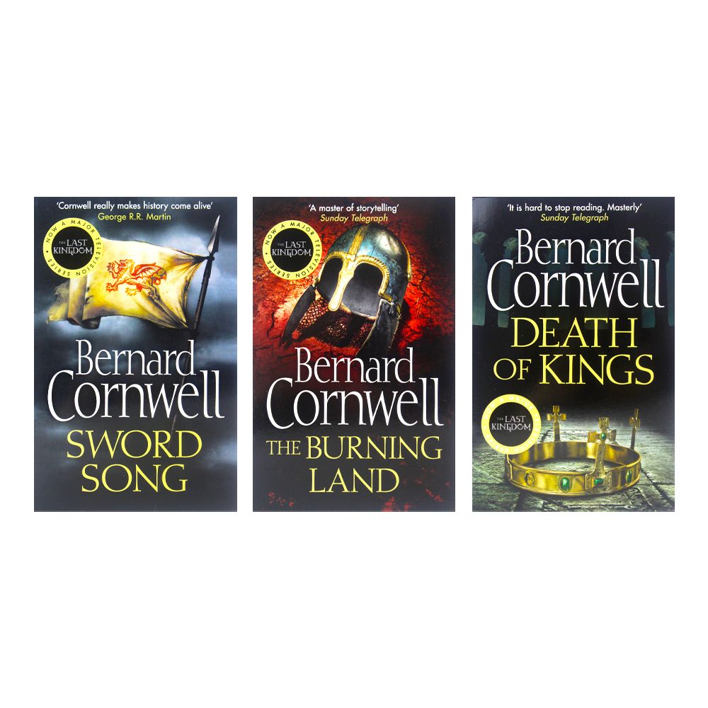 Photo of Bernard Cornwell 3 Book Set on a White Background