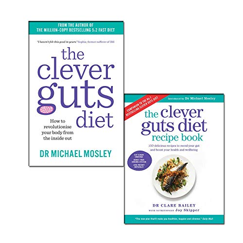 Clever Guts Diet Book: 2-Book Collection Set by Michael Mosley & Clare Bailey | Gut Health, Nutrition & Weight Loss Recipes