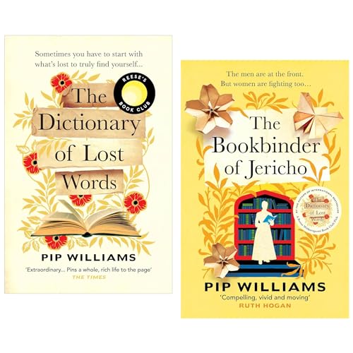 Pip Williams 2 Books Collection Set (The Dictionary of Lost Words & The Bookbinder of Jericho)