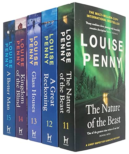 Louise Penny Chief Inspector Gamache Book Series 11-15 Collection 5 Books Box Set (The Nature of the Beast, A Great Reckoning, Glass Houses, Kingdom of the Blind, A Better Man)