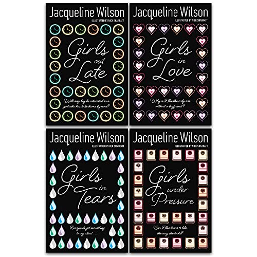 Jacqueline Wilson Girls Series 4 Books Collection Set (Girls in Love, Girls in Tears, Girls Under Pressure, Girls Out Late)