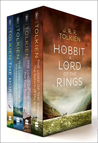 The Hobbit & The Lord of the Rings Boxed Book Set | J.R.R. Tolkien’s Epic Fantasy Adventure Series – Classic Collectible Paperback for Teens & Adults