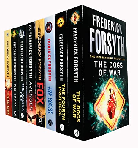 Frederick Forsyth 8 Book Collection Set The Kill List, The Cobra, The Day of the Jackal & More - Crime, Thriller, Suspense, Fiction, Paperback Novels