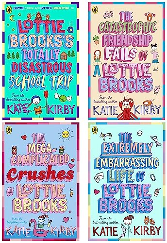 Lottie Brooks Series by Katie Kirby 4 Books Collection | The Extremely Embarrassing Life, The Catastrophic Friendship Fails & More | kids Book Set