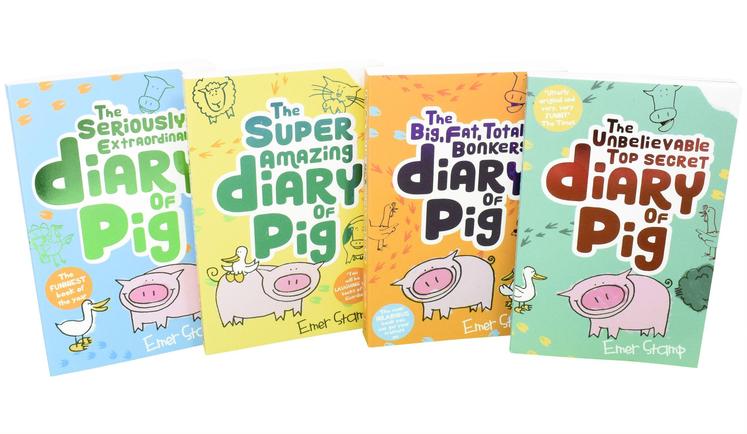 Emer Stamp 4 Books Set Collection The Seriously Extraordinary Diary of Pig