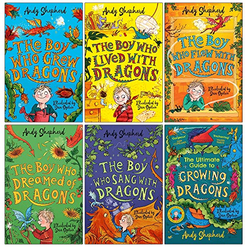 The Boy Who Grew Dragons Series 6 Books Collection Set By Andy Shepherd(Boy Who Grew Dragons,Lived with Dragons,Flew with Dragons,Dreamed of Dragons,Sang with Dragon,Ultimate Guide to Growing Dragon)