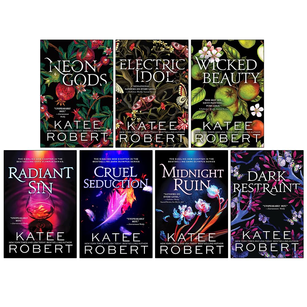 Dark Olympus Series 7 Books Collection Set by Katee Robert, Explore Neon Gods, Electric Idol, Wicked Beauty & More in this Exciting Fantasy Romance Series