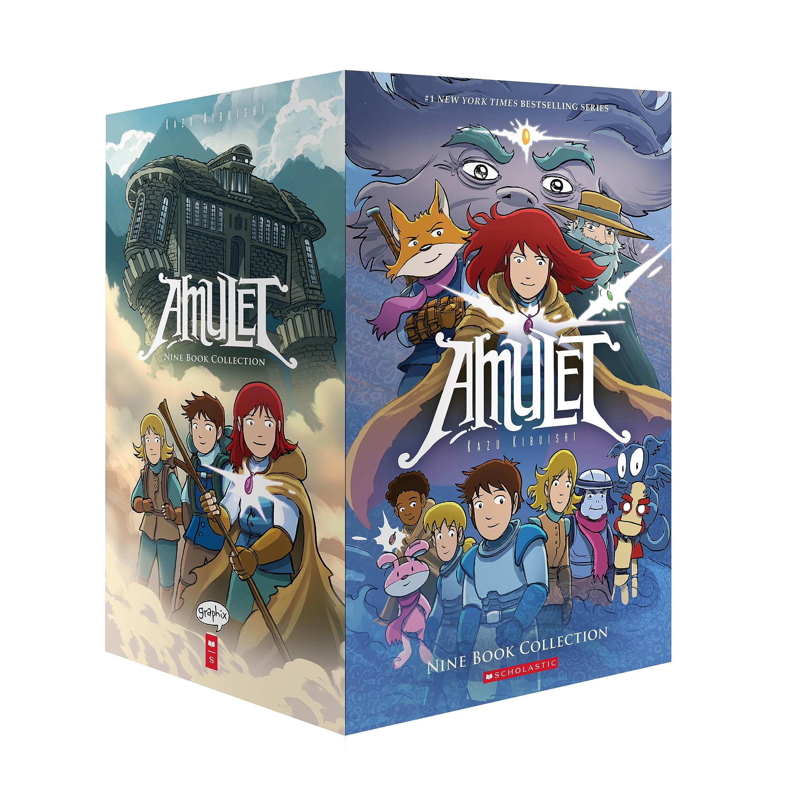 Amulet 9 Books Box Set Graphic Novel by Kazu Kibuishi