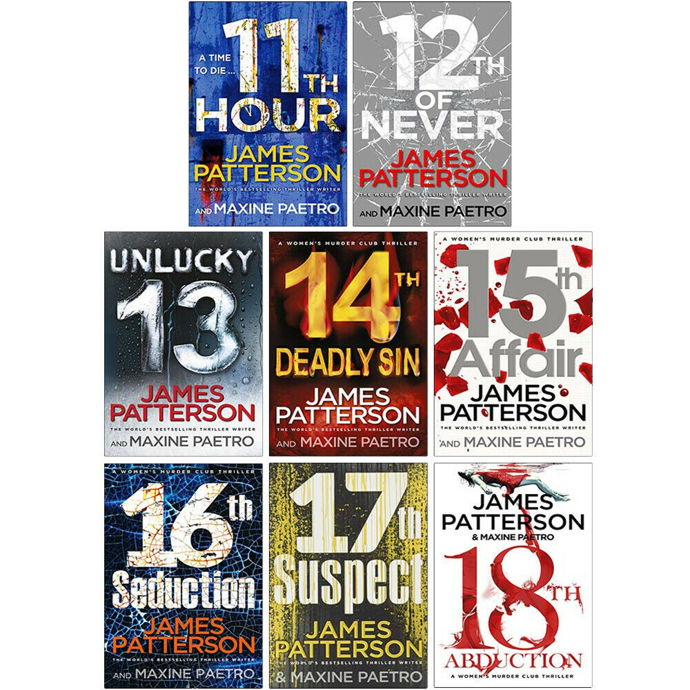 James Patterson Women's Murder Club Series 11-18 Collection 8 Books Set