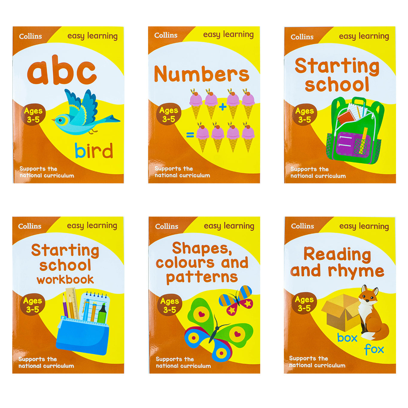 Collins Easy Learning Starter Set Ages 3-5: Perfect for Home Learning – Fun and Educational Preschool Books for Early Childhood Development