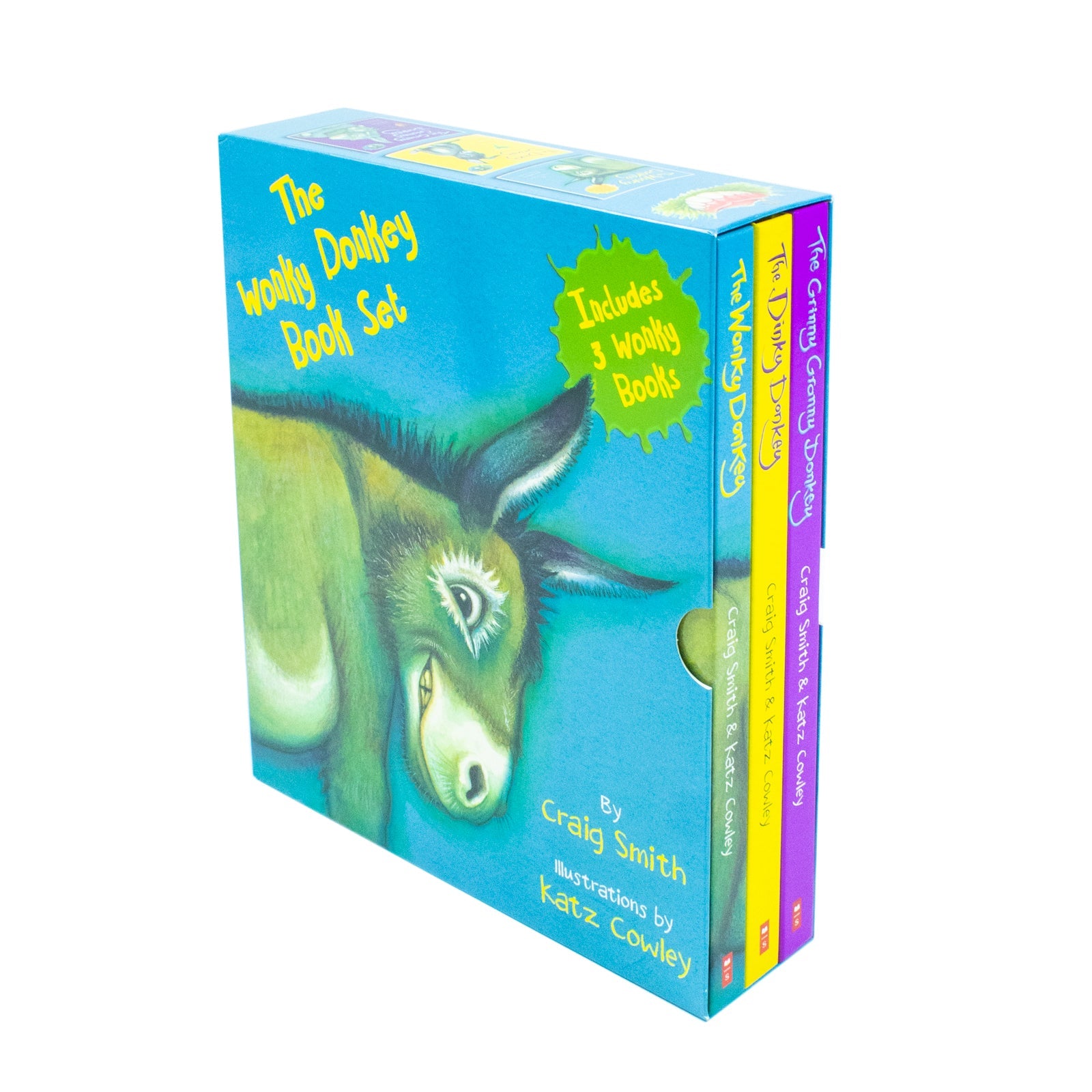 The Wonky Donkey 3 books Collection Box Set By Craig Smith (The Wonky Donkey, The Dinkey Donkey, The Grinny Granny Donkey)