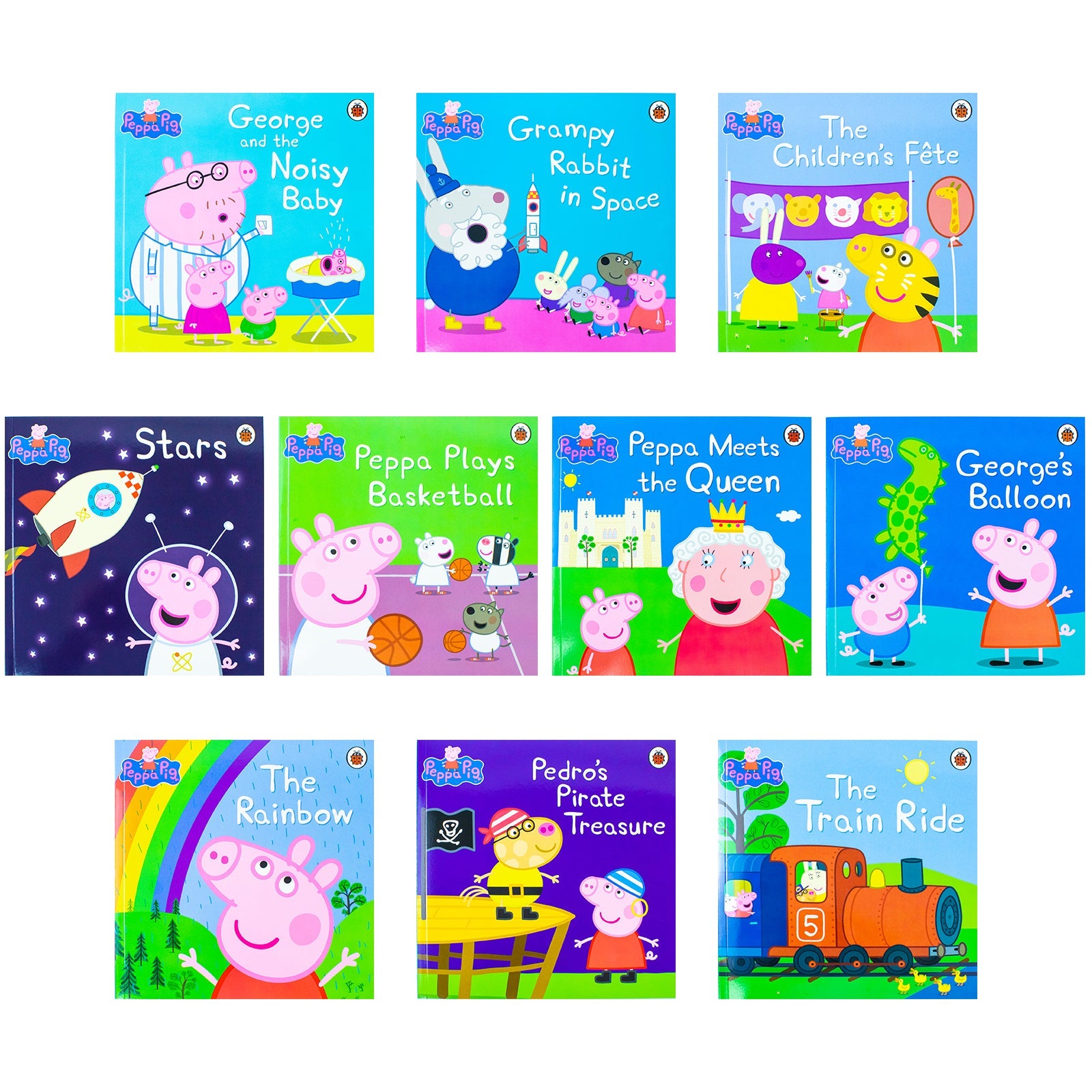 The Peppa Pig Collection 10-Book Set In A Yellow Gift Bag with Audio CD Perfect for Ages 0-5 - Enjoy the Adventures of Peppa in Paperback Format