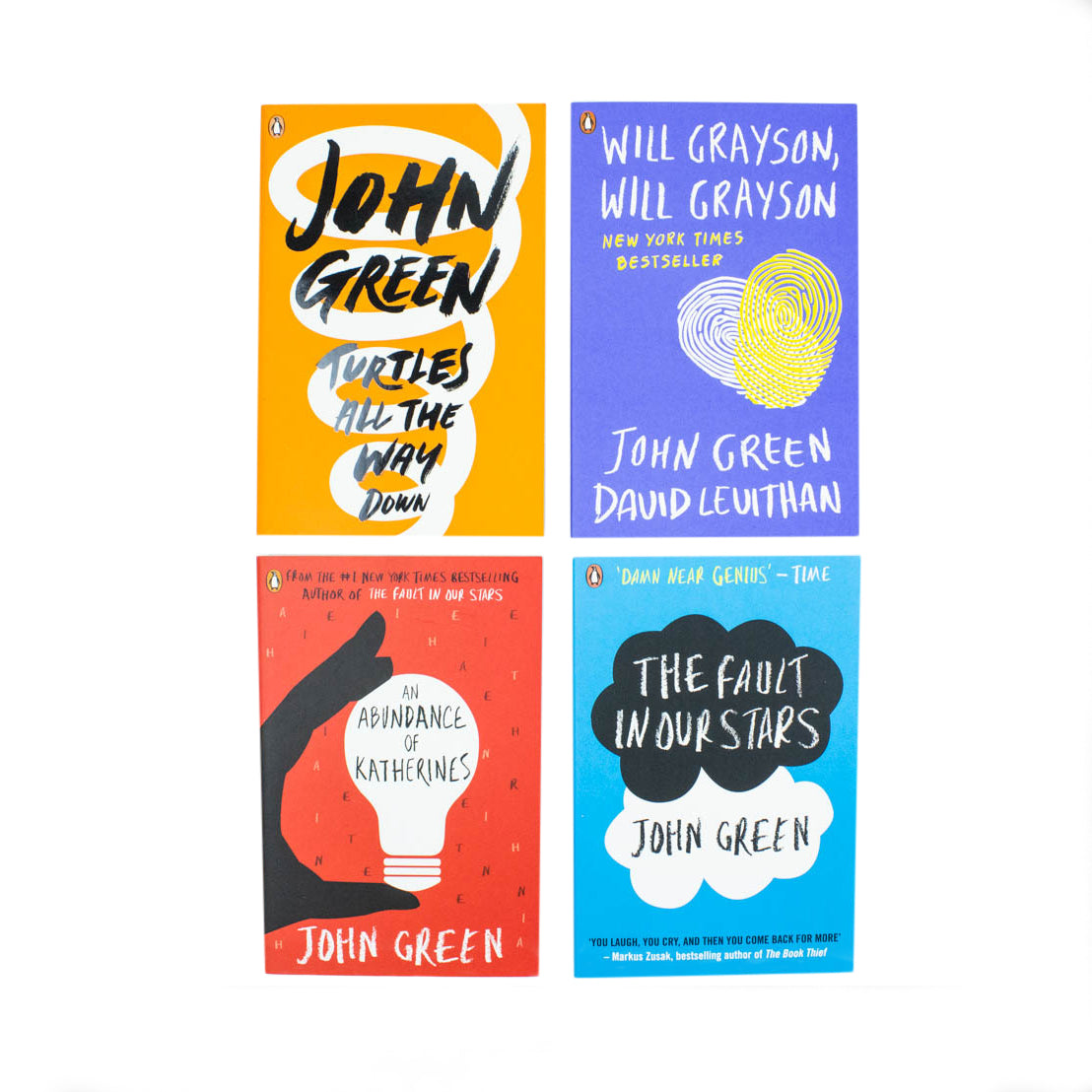 John Green 4 Book Box Set (The Fault in our Stars,An Abundance of Katherines,Will Grayson Will Grayson,Turtles All The Way Down)