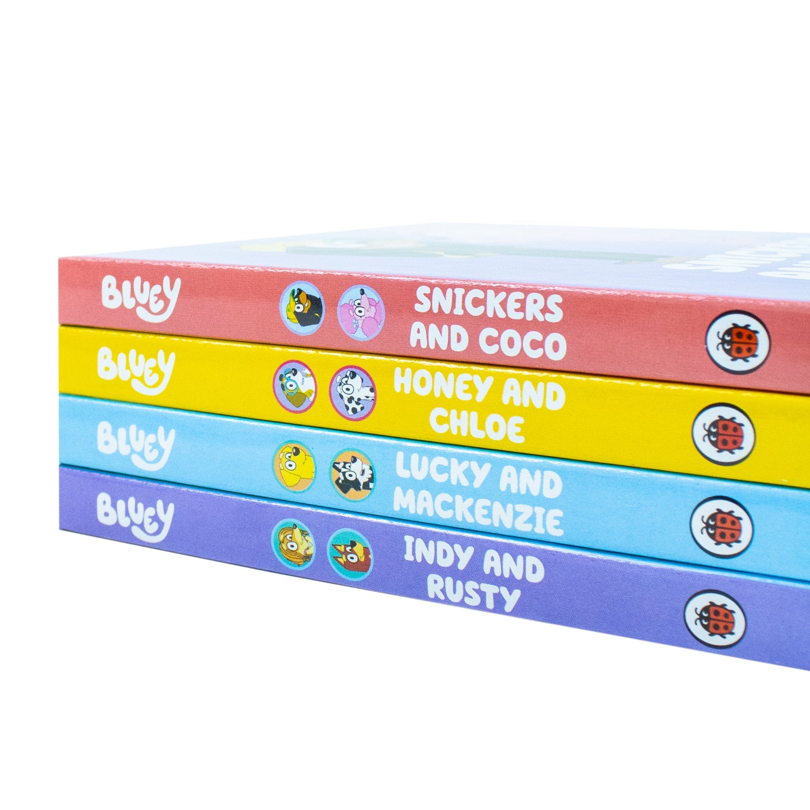 Bluey and Friends Little Library 4 Books Collection Set (Snickers and Coco, Honey and Chloe, Lucky and Mackenzie, Indy and Rusty)