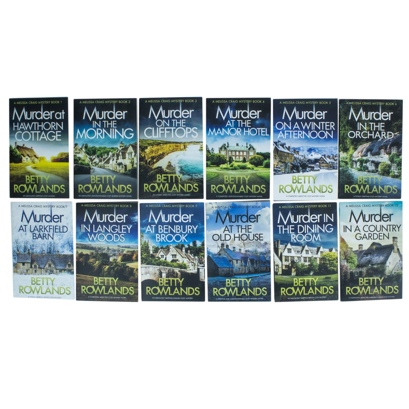 Betty Rowlands Melissa Craig Mystery Collection 12 Books Set (Murder at Hawthorn Cottage, Murder in the Morning, Murder on the Clifftops, Murder at the Manor Hotel & More)