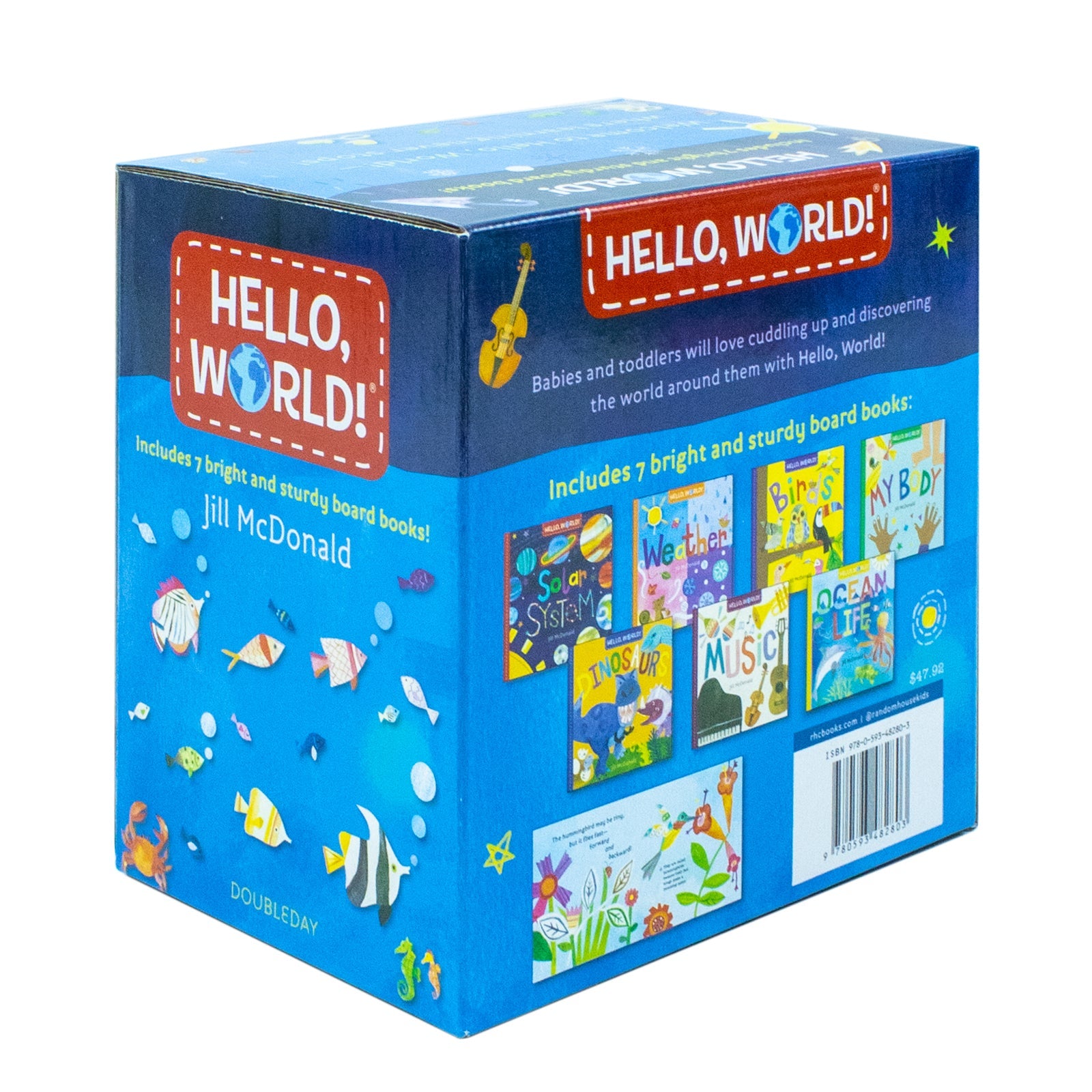 Hello, World! 7 Books Collection Box Set By Jill Mcdonald (Solar System, Weather, Birds, My Body, Dinosaurs, Music & Ocean Life)