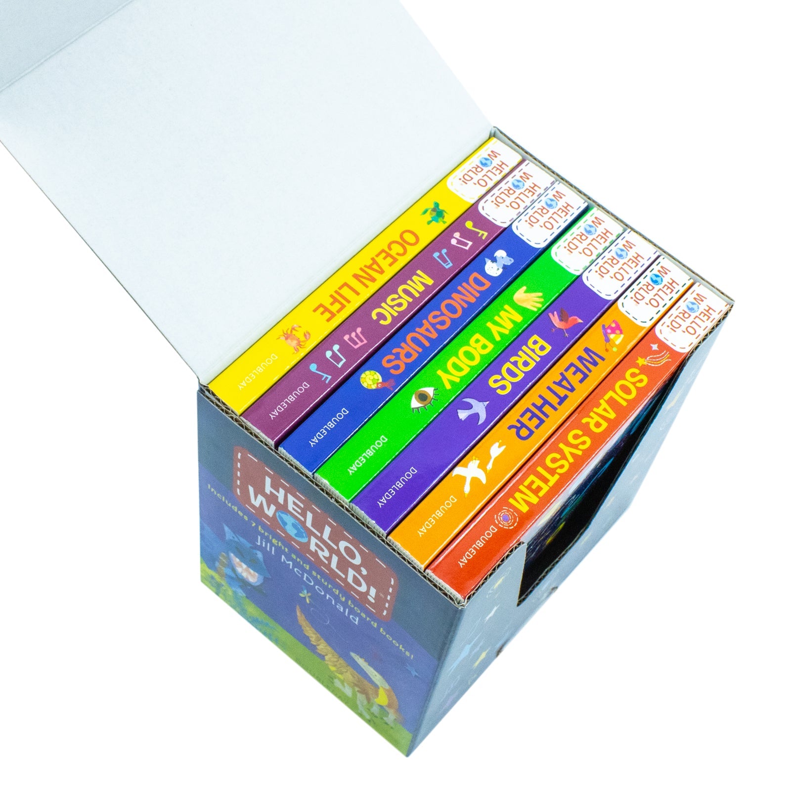 Hello, World! 7 Books Collection Box Set By Jill Mcdonald (Solar System, Weather, Birds, My Body, Dinosaurs, Music & Ocean Life)