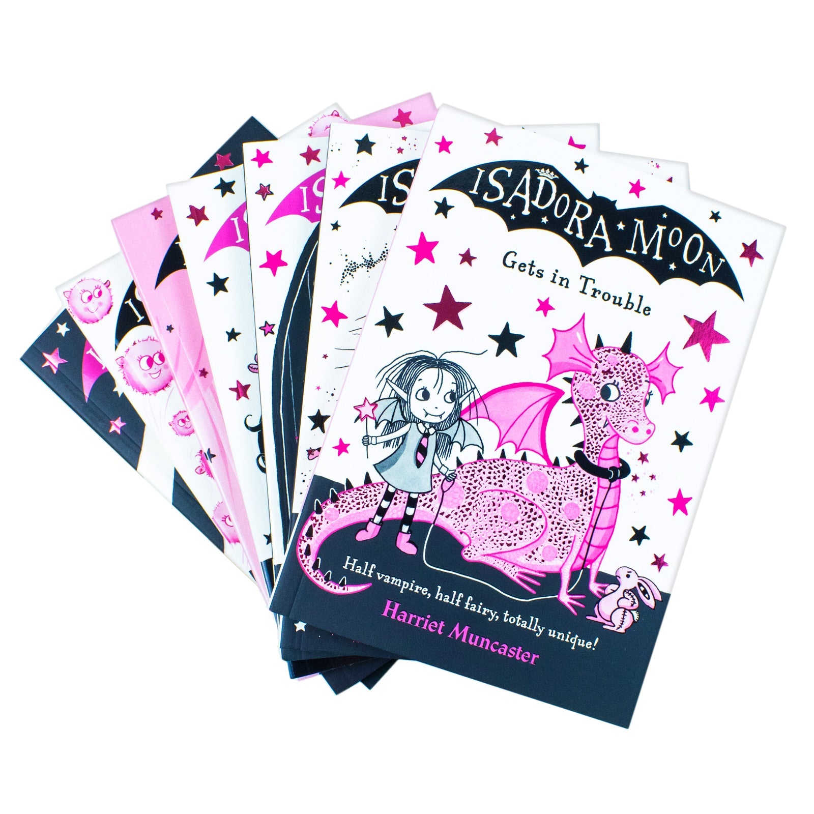 Harriet Muncaster Isadora Moon 7 Books New Series ( Goes on a School Trip, Puts on a  Show, Gets The Magic Pox, Goes Camping & More!)