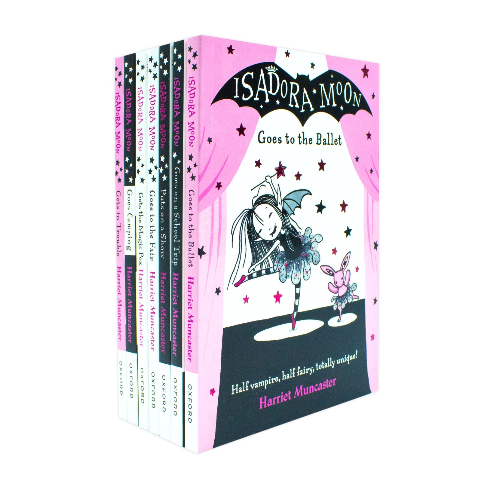 Harriet Muncaster Isadora Moon 7 Books New Series ( Goes on a School Trip, Puts on a  Show, Gets The Magic Pox, Goes Camping & More!)