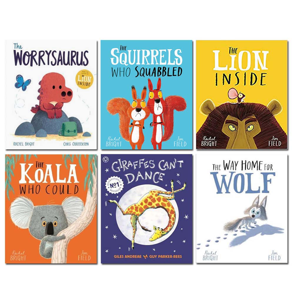 Rachel Bright 6 Books Set Collection, Worrysaurus, The Lion Inside...