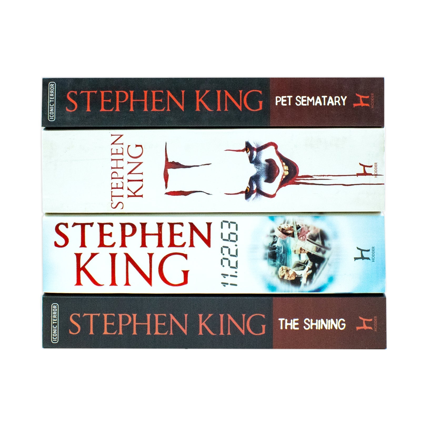 Explore the thrilling Stephen King Collection with 4 books including Pet Sematary, The Shining, It, and 11.22.63 for Young Adults