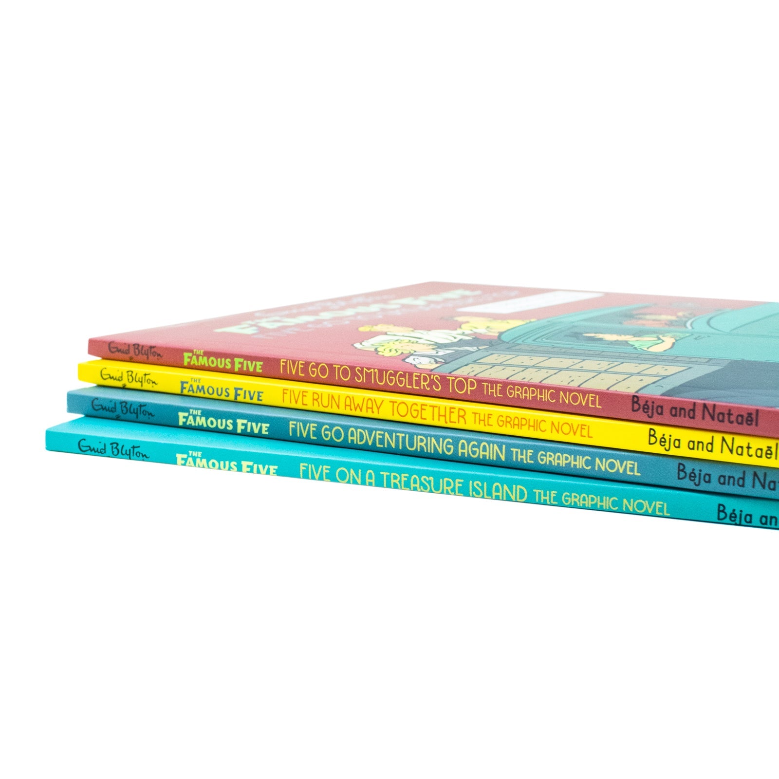 The Famous Five Graphic Novel 4 Books Collection Box Set By Enid Blyton (Five Go to Smuggler's Top, Five Run Away Together, Five Run Adventuring Again & Five on a Treasure Island)