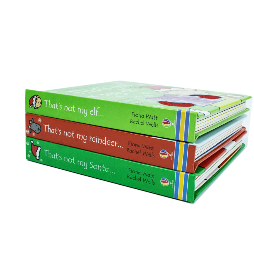 Thats Not My Christmas Collection 3 Books Set By  Fiona Watt (Reindeer, Santa, Elf)