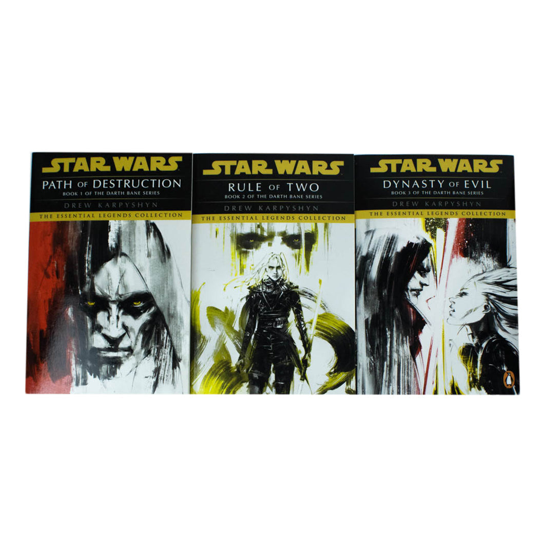 Star Wars: Essential Legends Collection Darth Bane Trilogy Books Set By Drew Karpyshyn(Path of Destruction, Rule of Two & Dynasty of Evil)