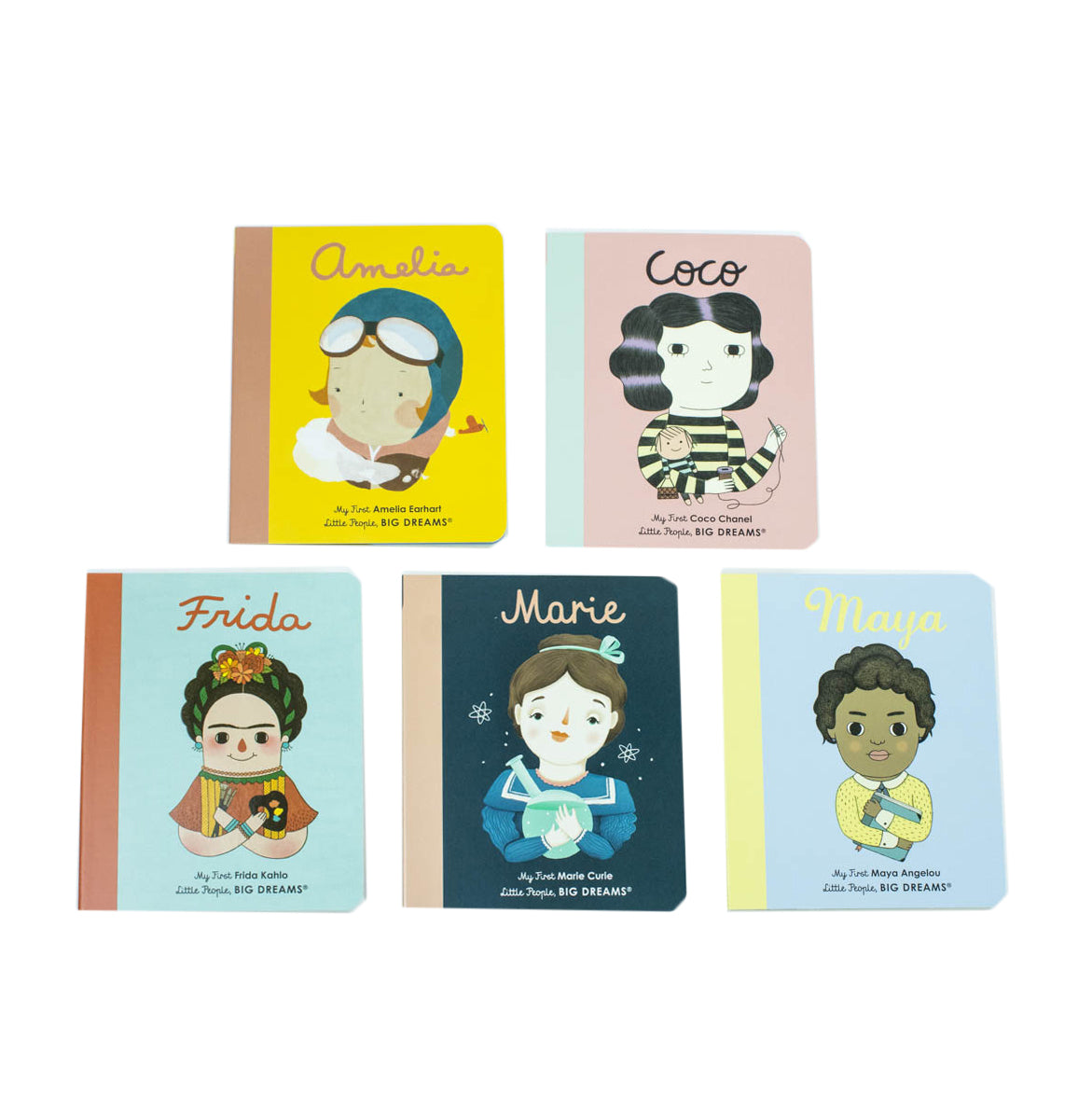 Little People, Big Dreams, 5 Books Set Collection: Coco, Frida, Maya, Amelia - Inspiring Biographies for Young Readers & Education