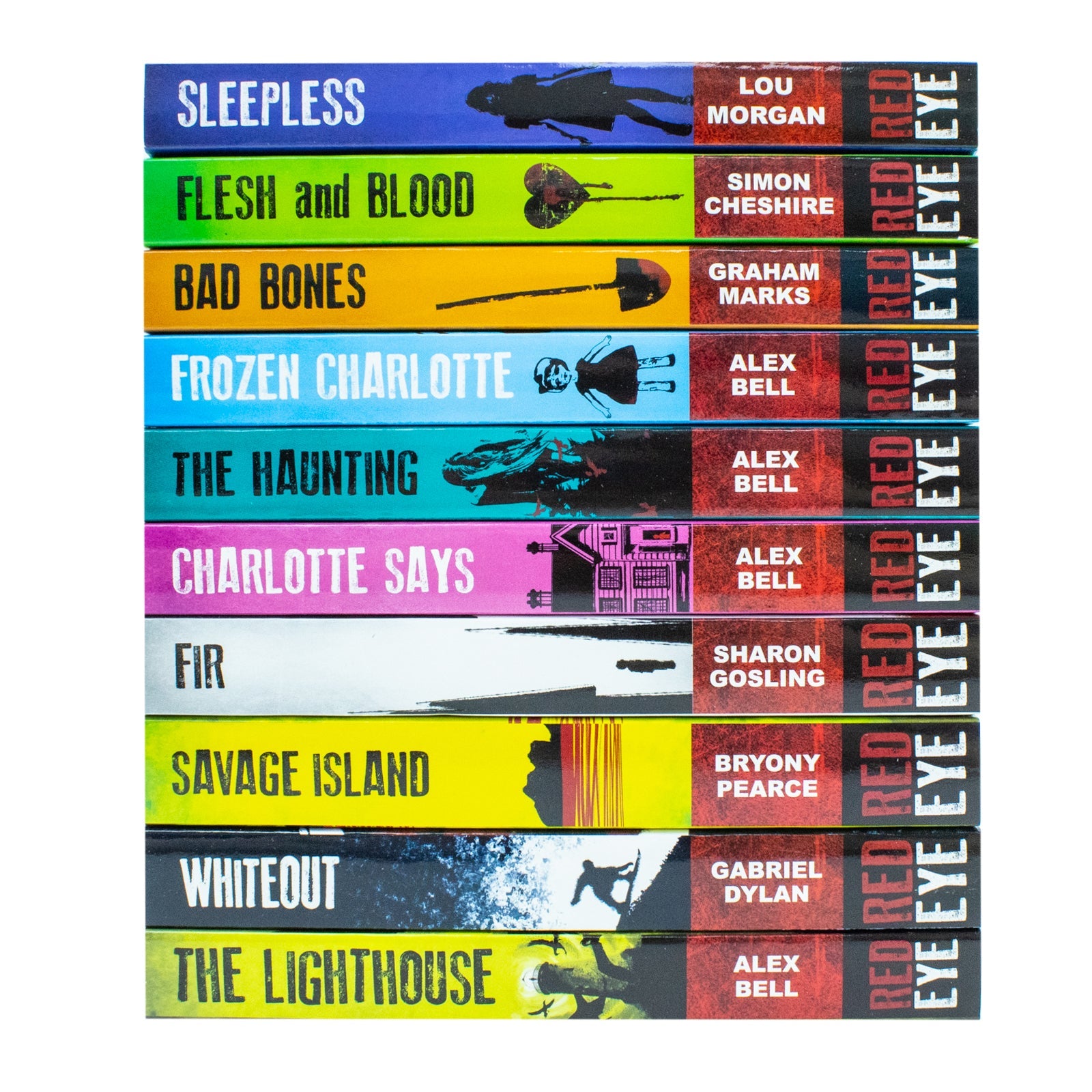 Red Eye Series Collection 10 Books Set (Flesh and Blood , Bad Bones, The Haunting , Sleepless, Frozen Charlotte, Fir , Charlotte Says ,Whiteout,The Lighthouse,Savage Island)