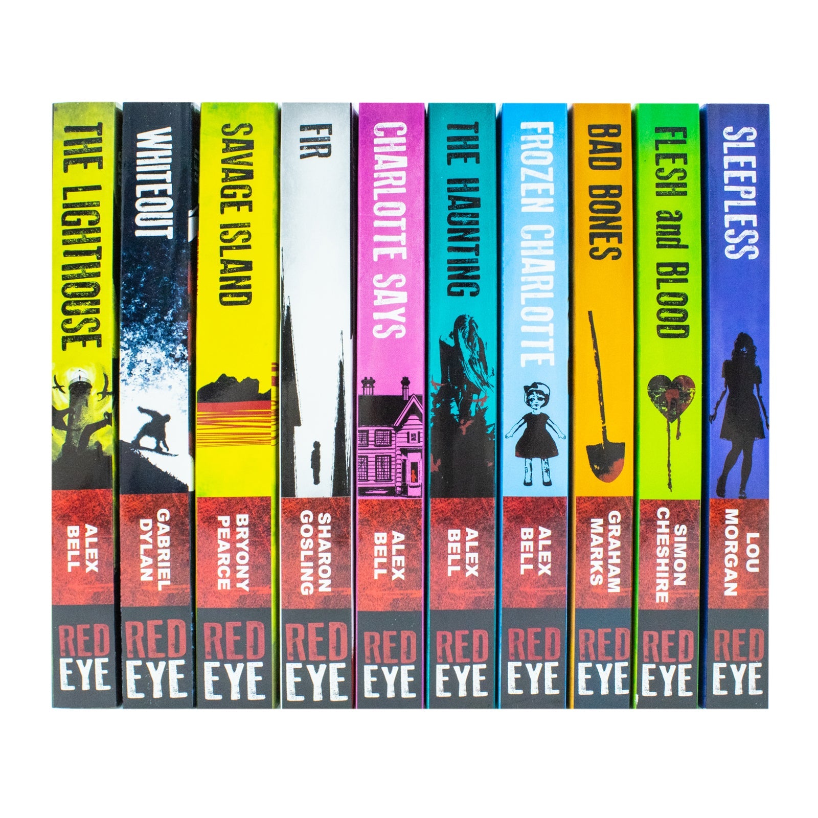 Red Eye Series Collection 10 Books Set (Flesh and Blood , Bad Bones, The Haunting , Sleepless, Frozen Charlotte, Fir , Charlotte Says ,Whiteout,The Lighthouse,Savage Island)