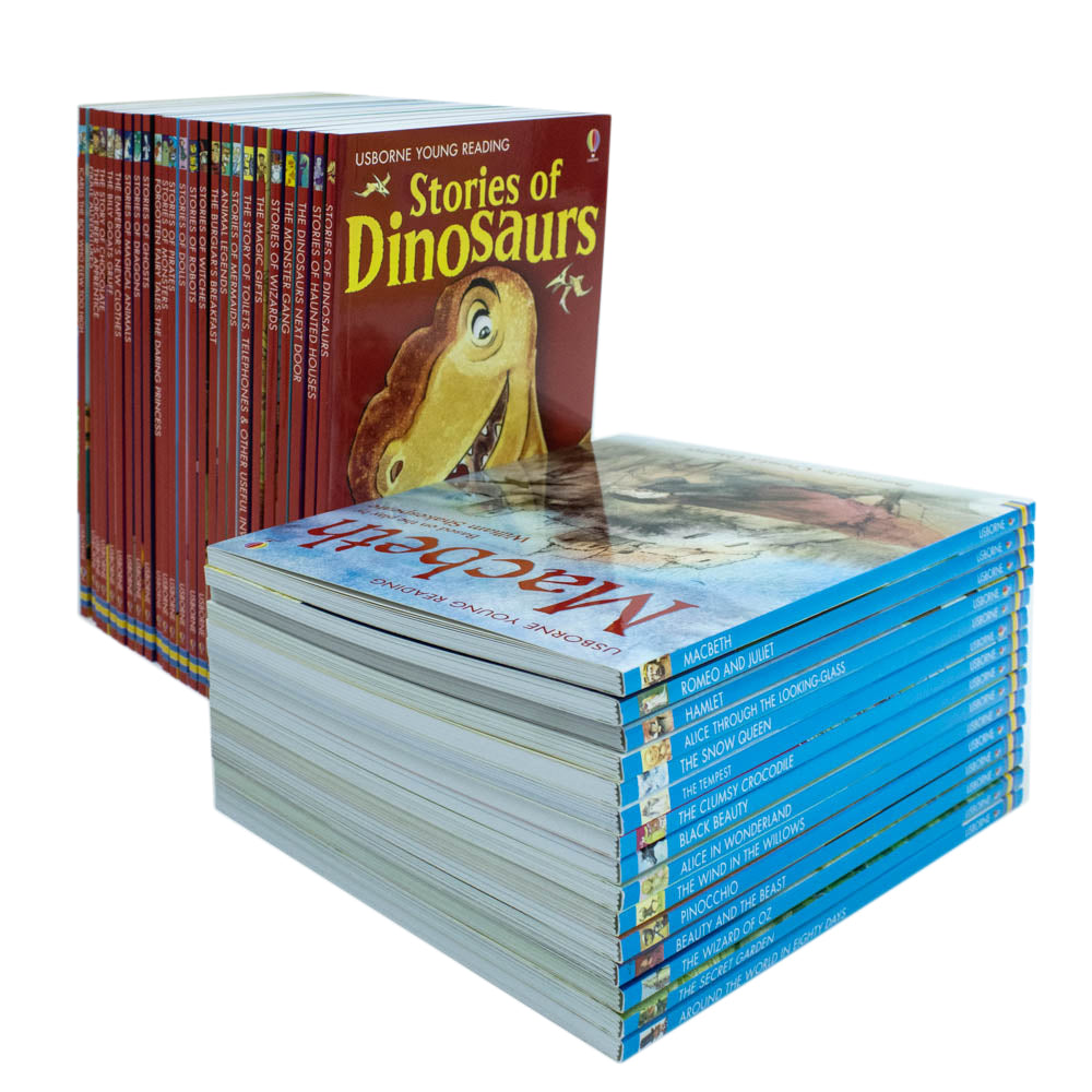 Usborne Reading Library Young Readers Collection 40 Books Box Set (Yellow)