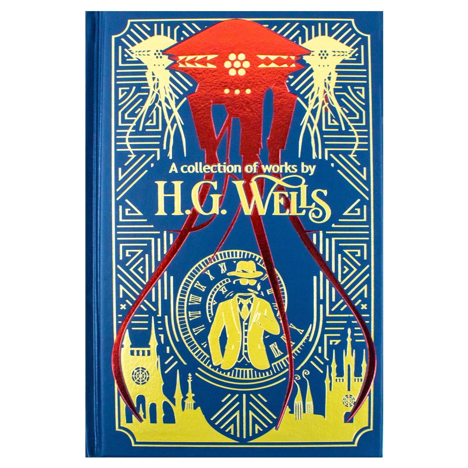 A Collection of Works by H.G. Wells - Leather Bound Classic Science Fiction Hardback, Age 12+