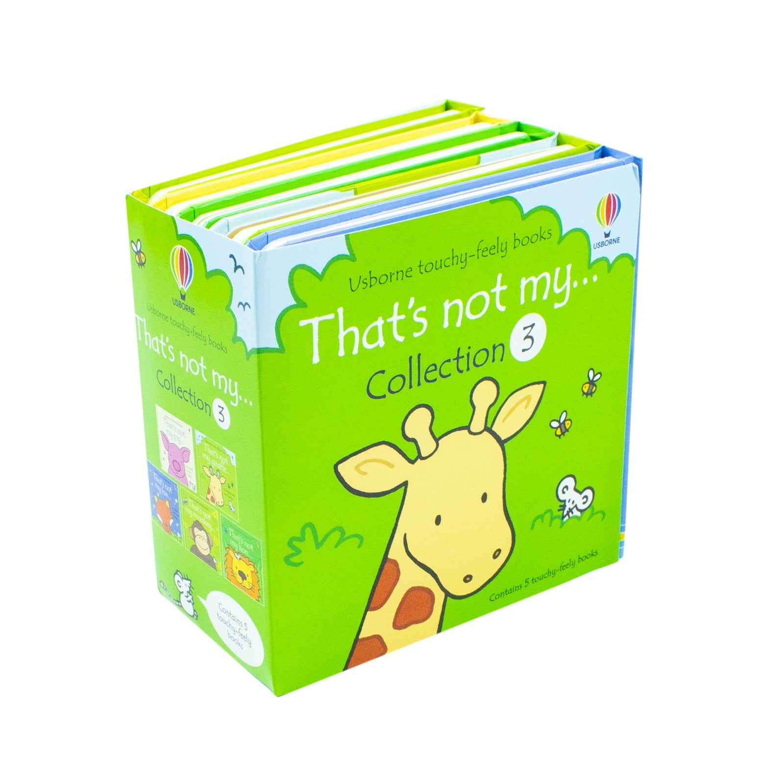 Usborne touchy-feely Books That's Not my Collection 3, 5 Books Box Set By Fiona Watt (Fox, Giraffe, Lion, Piglet, Monkey)