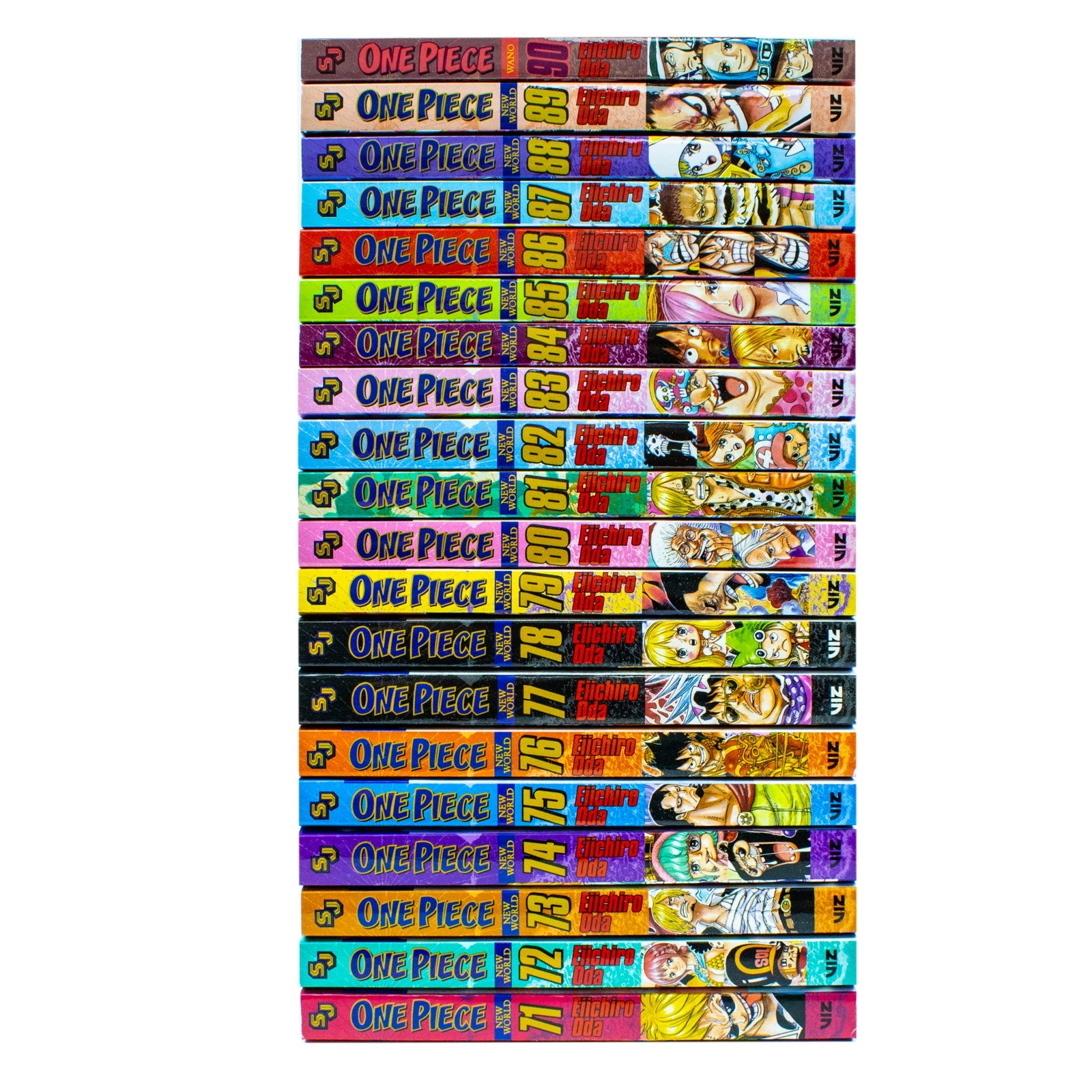 One Piece Box Set 4 by Eiichiro Oda 20 Books: Dressrosa to Reverie: Volumes 71-90