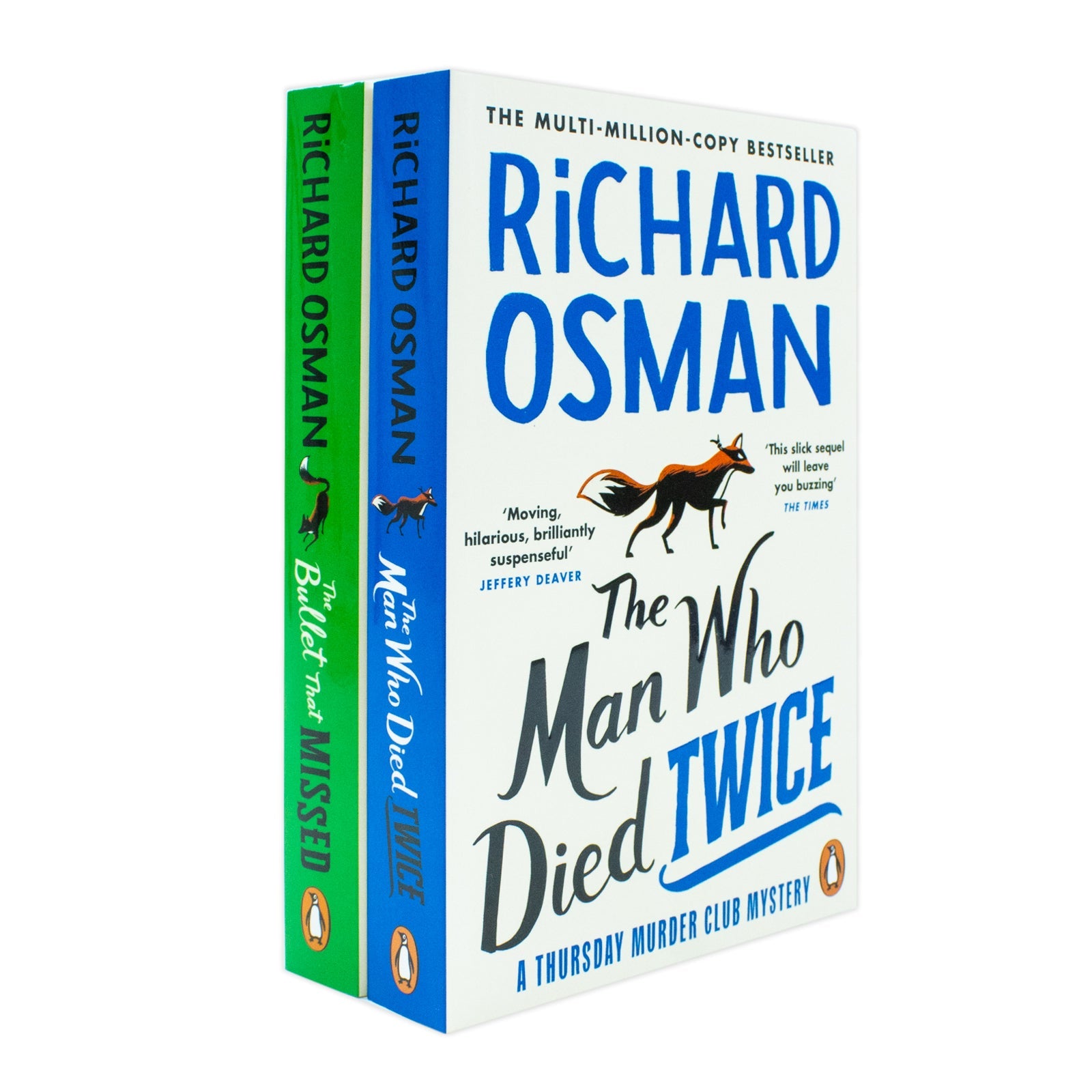 Richard Osman Thursday Murder Club Series 2 Books Collection Set (The Man Who Died Twice & The Bullet That Missed)