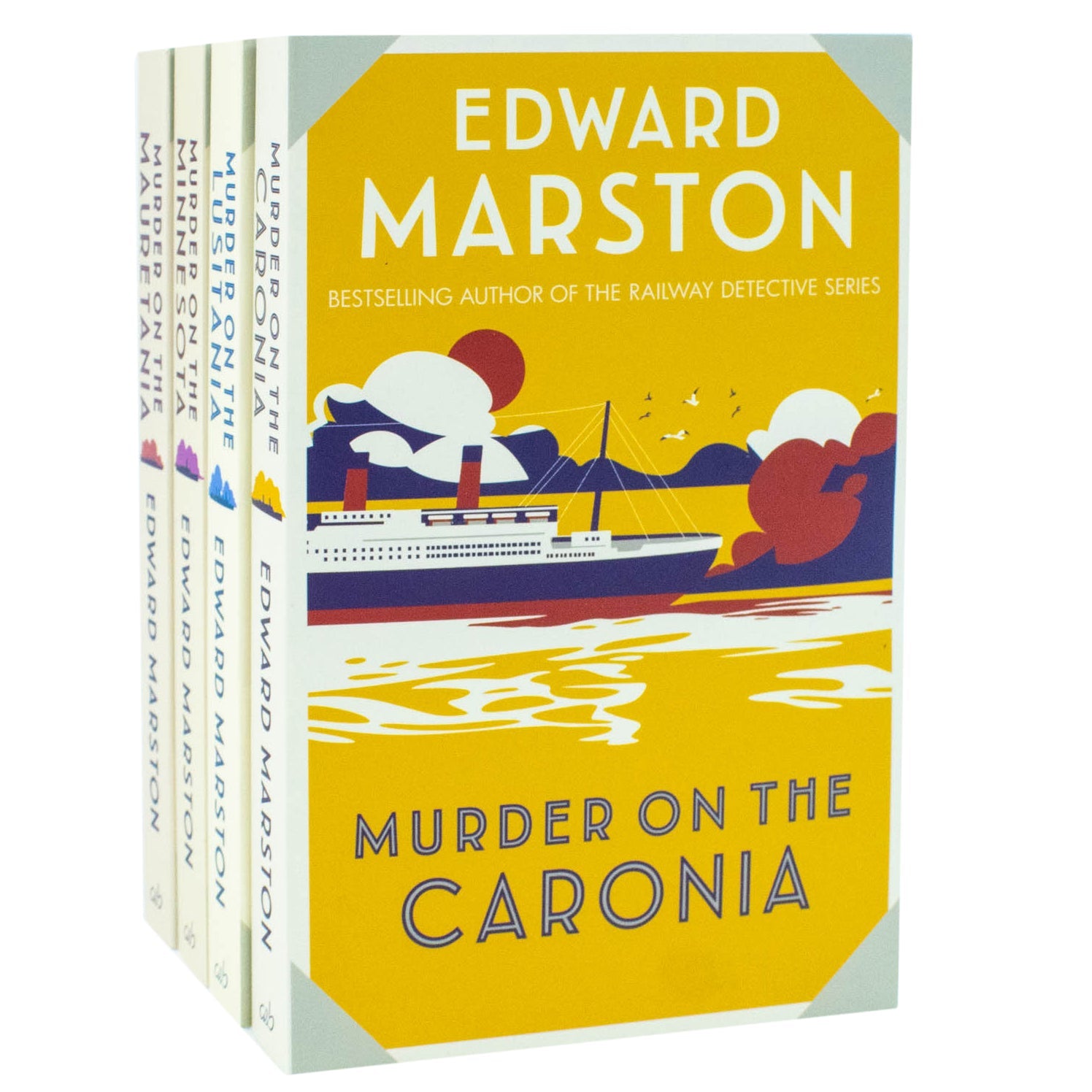 Edward Marston Ocean Liner Mysteries Collection 4 Books Set (Murder on the Lusitania, Murder on the Mauretania, Murder on the Minnesota, Murder on the Caronia)