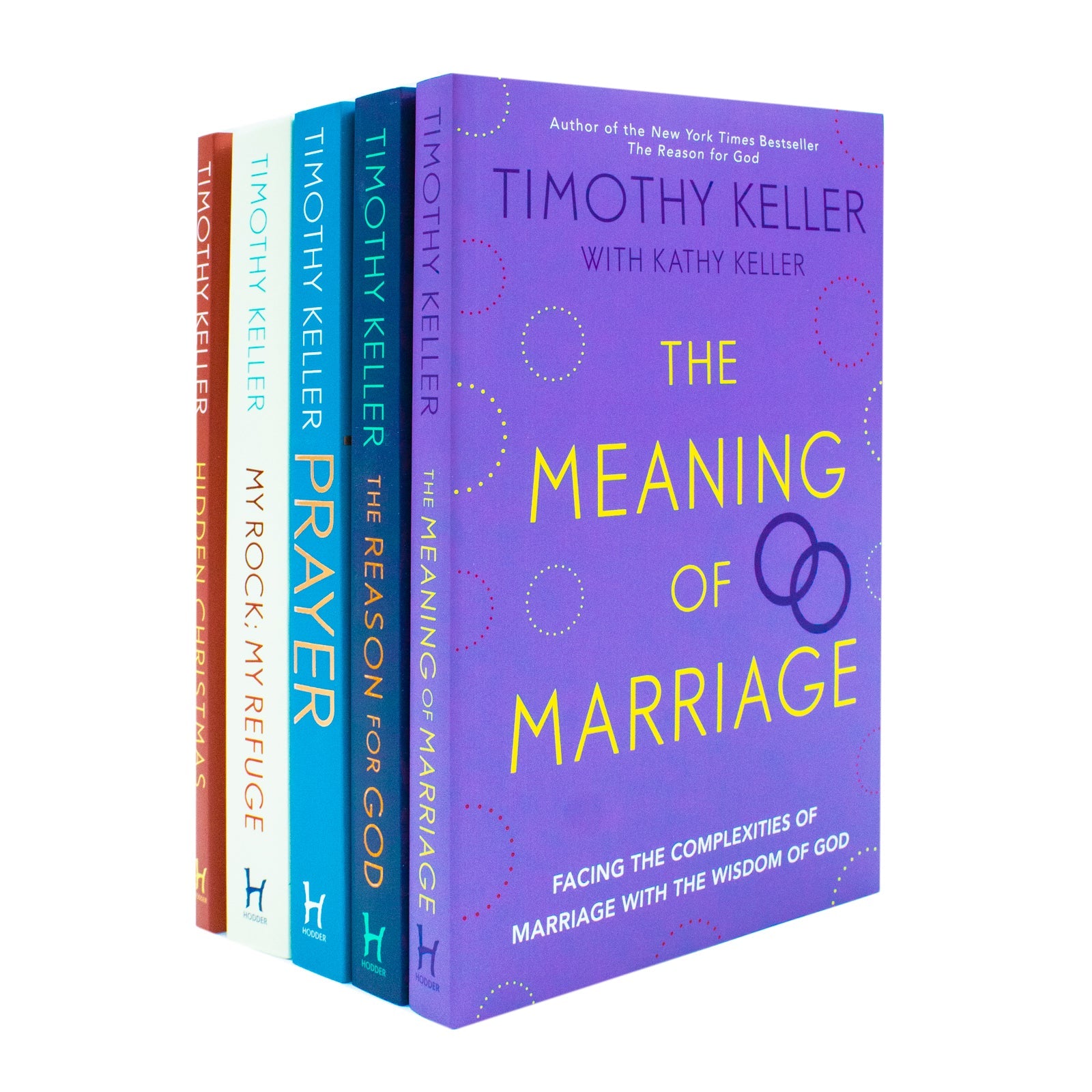 Timothy Keller 5 Books Collection Set (Hidden Christmas, Prayer, My Rock; My Refuge, The Reason For God & The Meaning of Marriage)