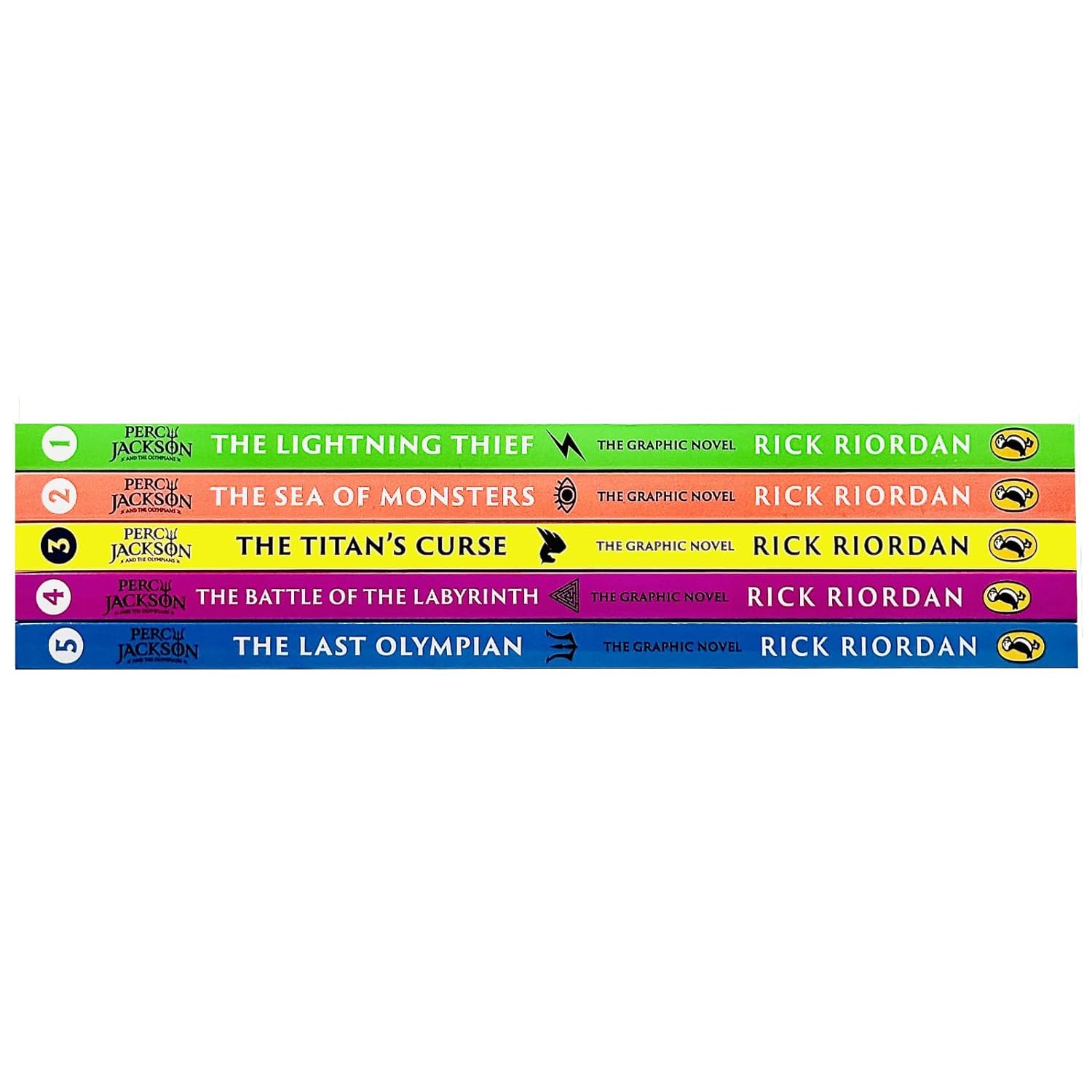 Percy Jackson Graphic Novels 5 Books Collection Set by Rick Riordon, The Lightning Thief...