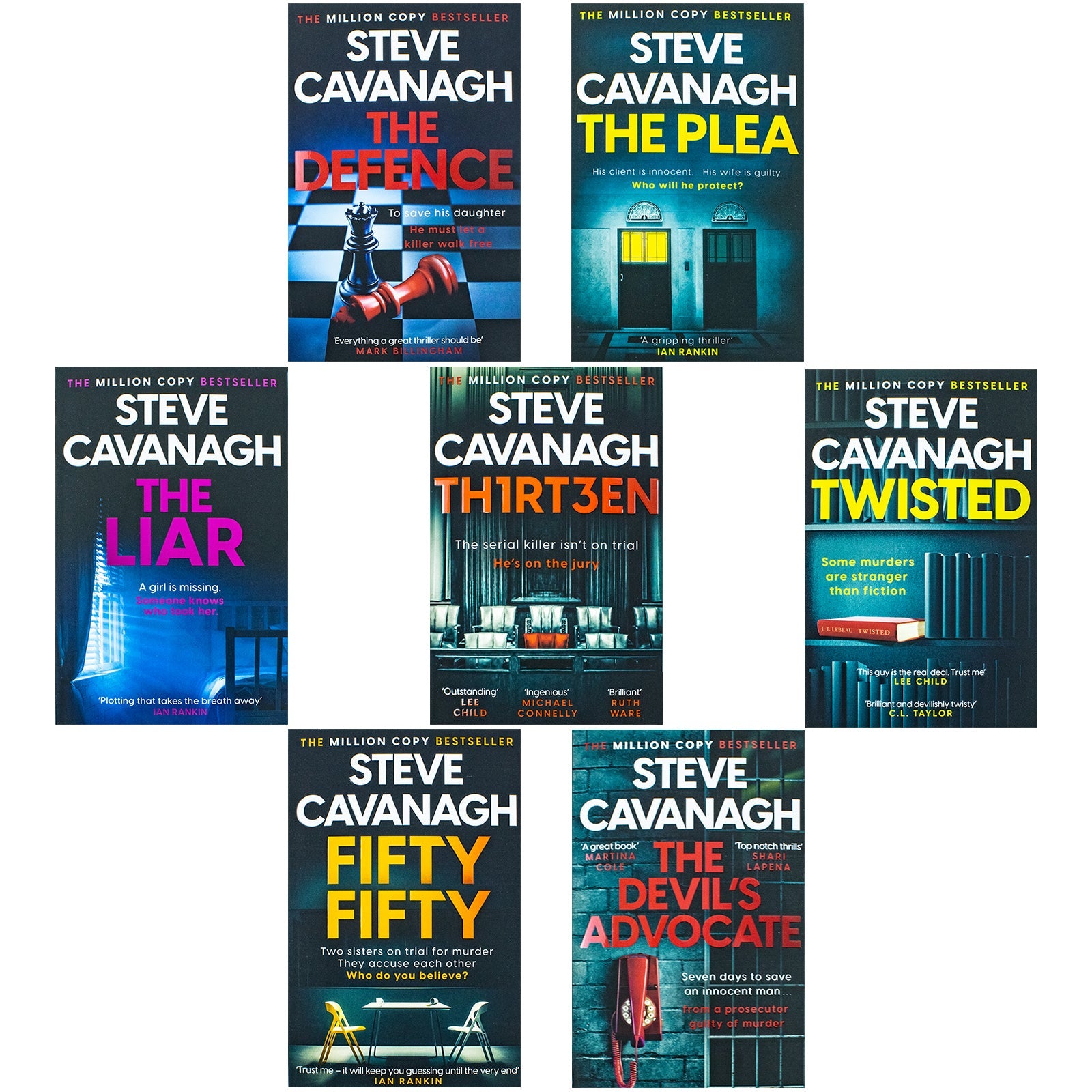 Eddie Flynn Series 7 Books Collection Set by Steve Cavanagh | Gripping Legal Thrillers, Courtroom Drama, Mystery, Suspense, Fast-Paced Page-Turners