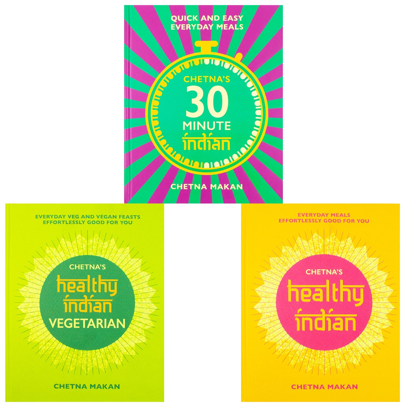 Chetna Makan 3 Books Collection Set (Chetna's 30-minute Indian, Healthy Indian, Vegetarian)