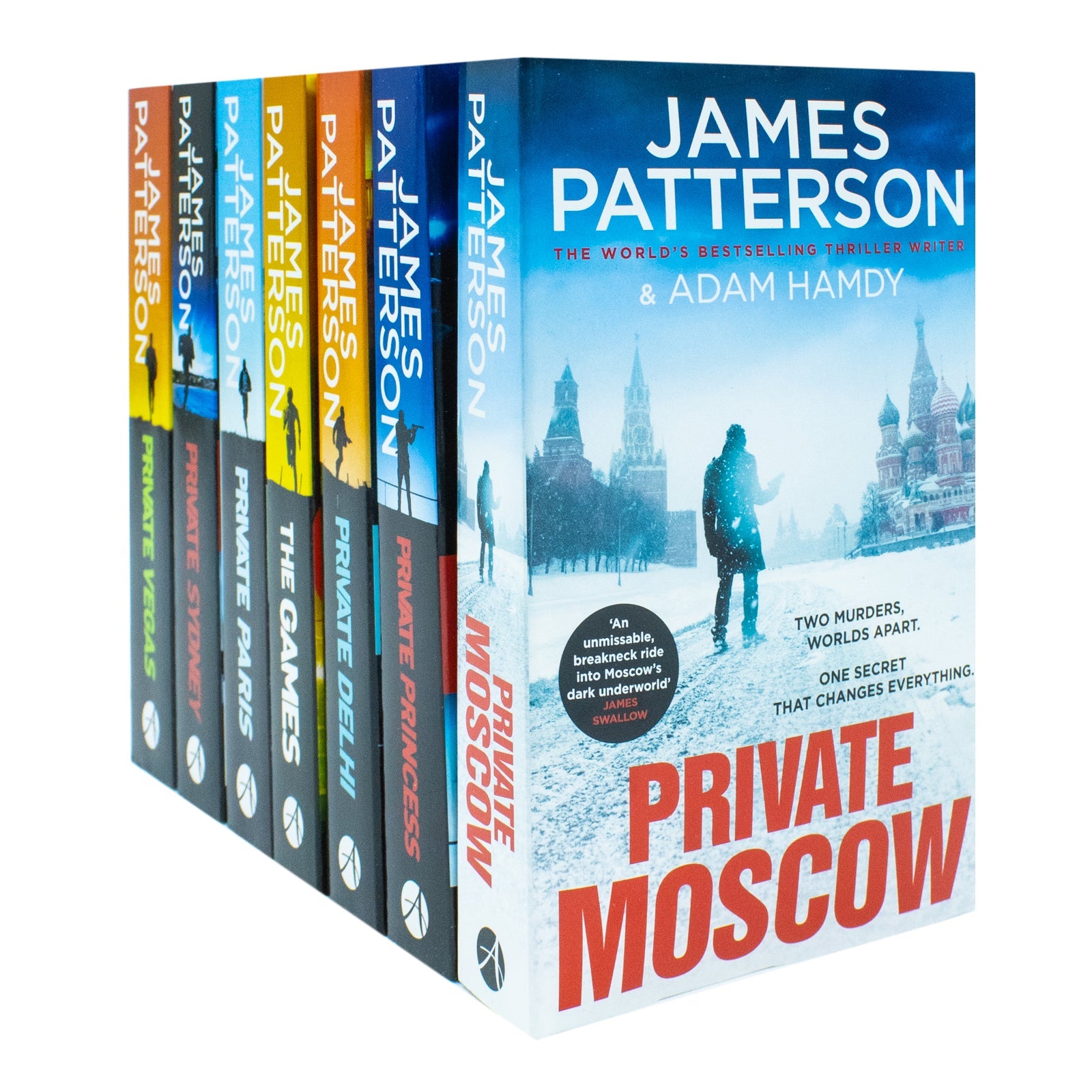 James Patterson Private Series Books 9 - 15 Collection Set (Private Vegas, Private Sydney, Private Paris, The Games, Private Delhi, Private Princess & Private Moscow)