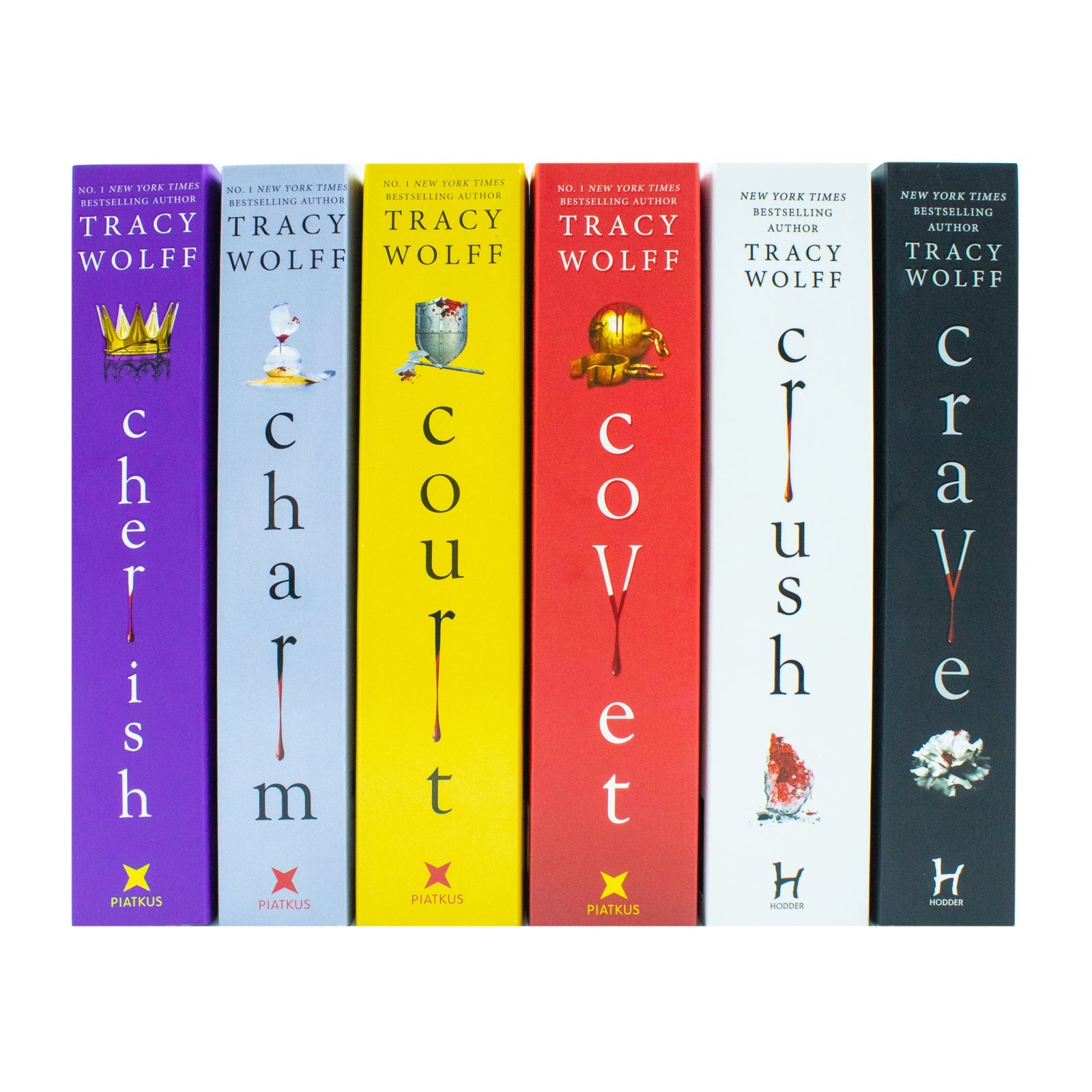 Crave Series 6 Books Collection Set By Tracy Wolff (Crave, Crush, Covet, Court, Charm & Cherish)