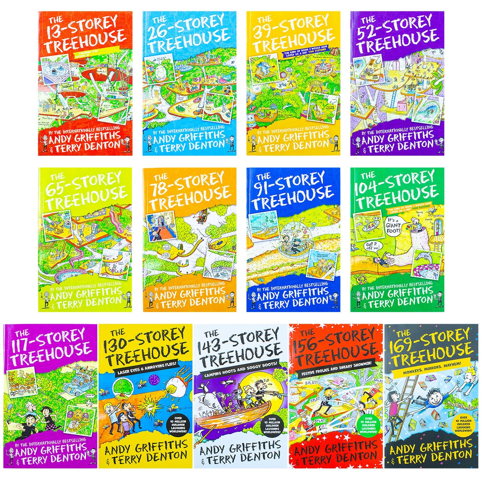 The Treehouse Series 1-13 Books Collection Set by Andy Griffiths & Terry Denton