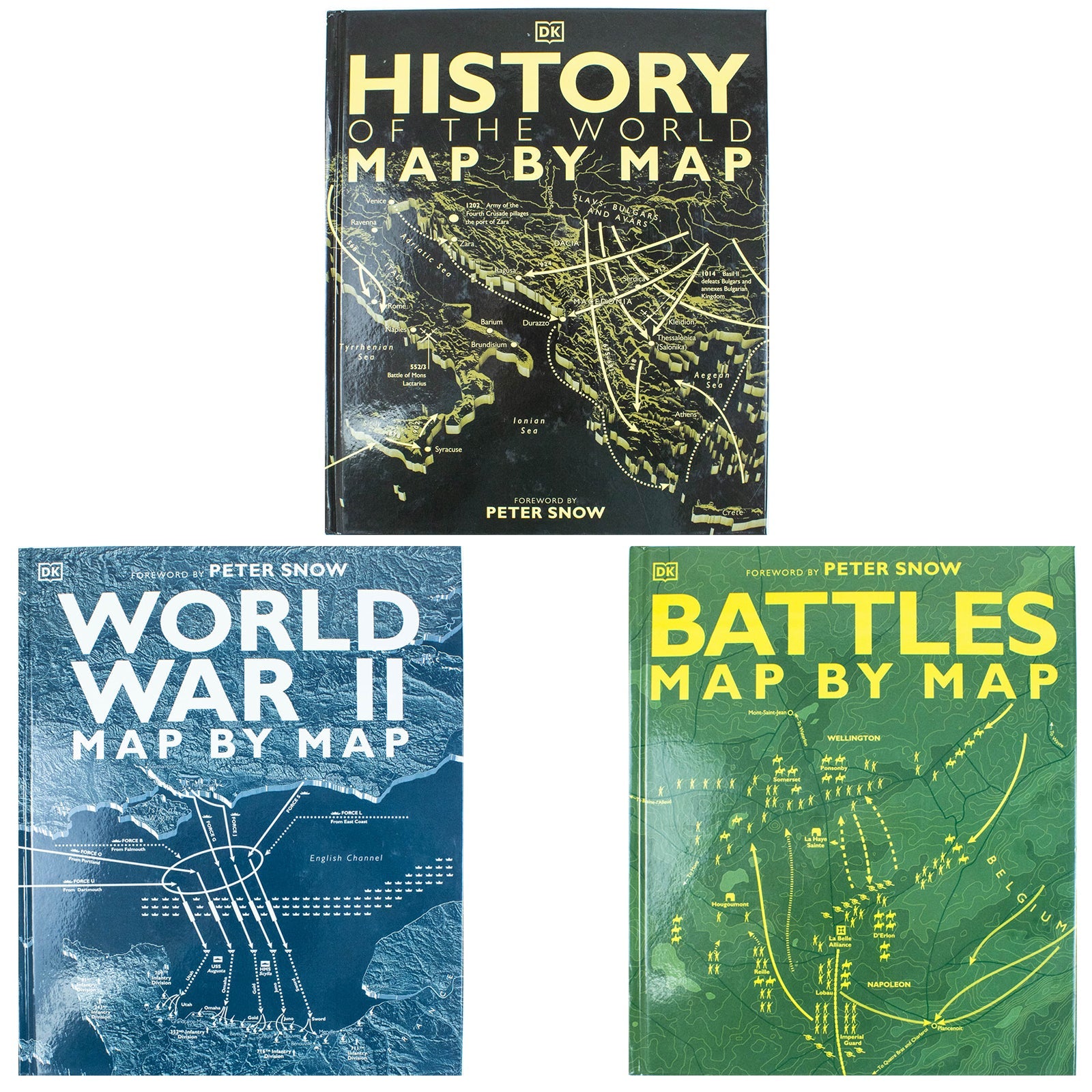 Map by Map Series 3 Books Collection by Peter Snow – Educational History Books on Battles, WWII, World History, Geography, & Visual Learning for Kids