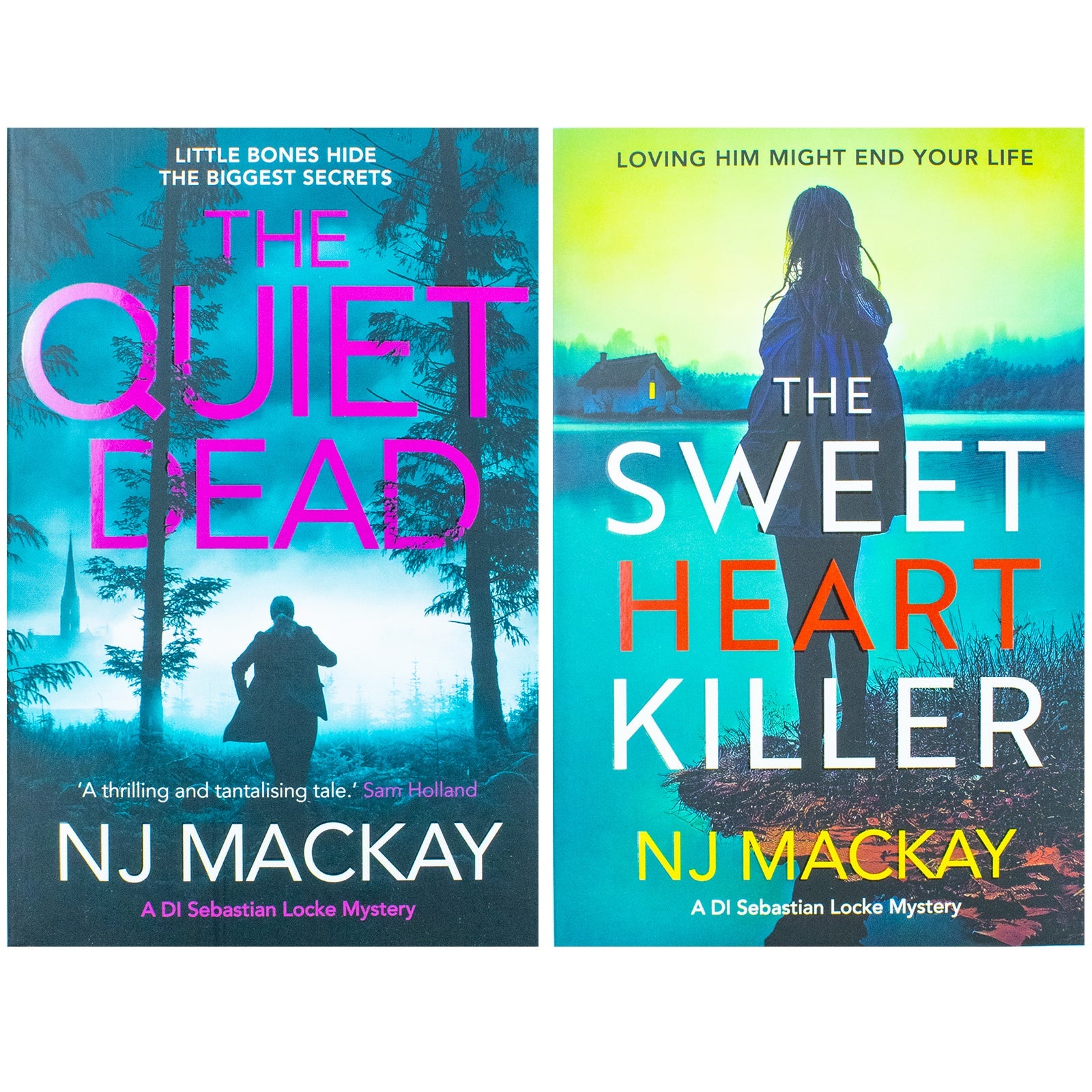 NJ Mackay DI Sebastian Locke Mystery Collection 2 Books Set (The Quiet Dead & The Sweetheart Killer)