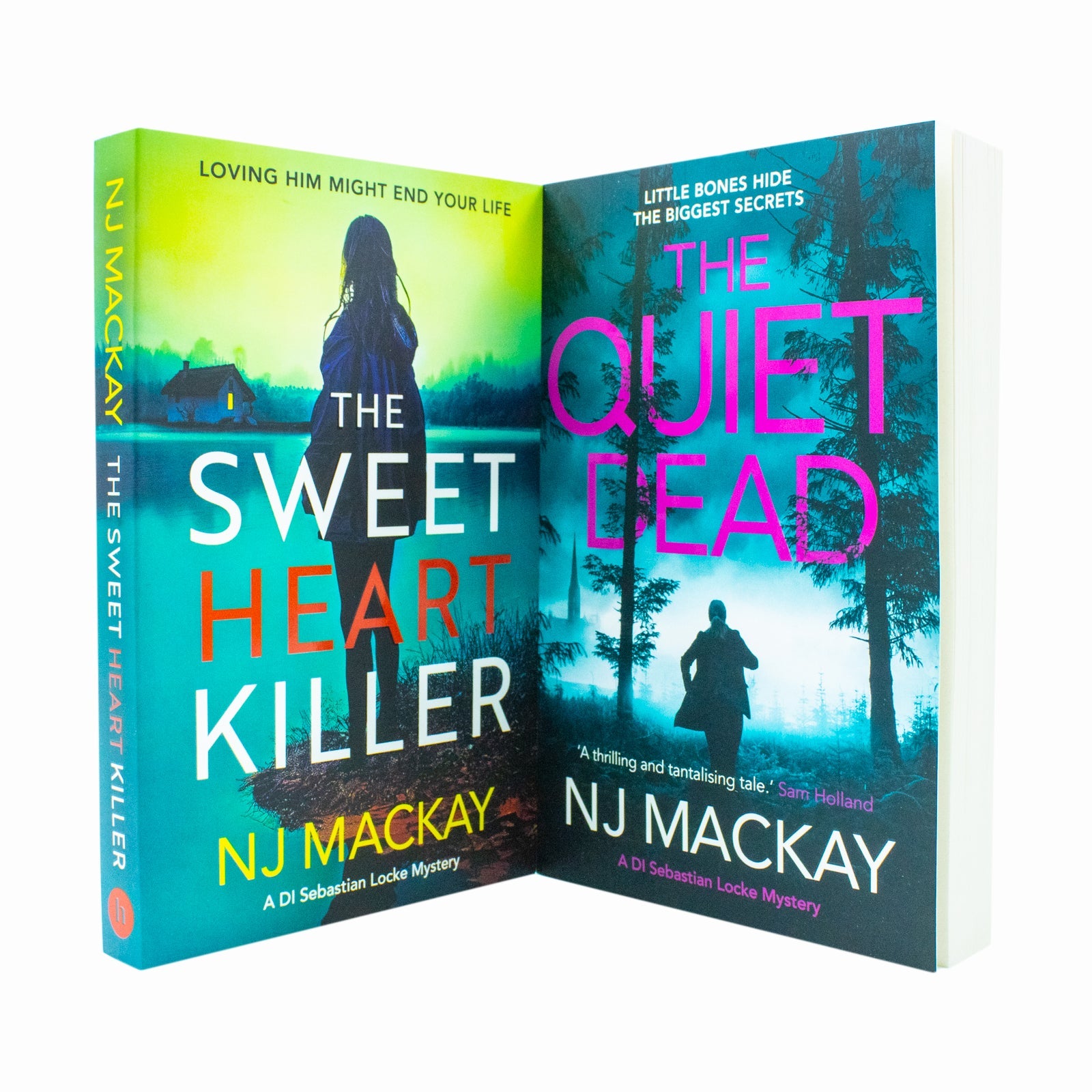 NJ Mackay DI Sebastian Locke Mystery Collection 2 Books Set (The Quiet Dead & The Sweetheart Killer)