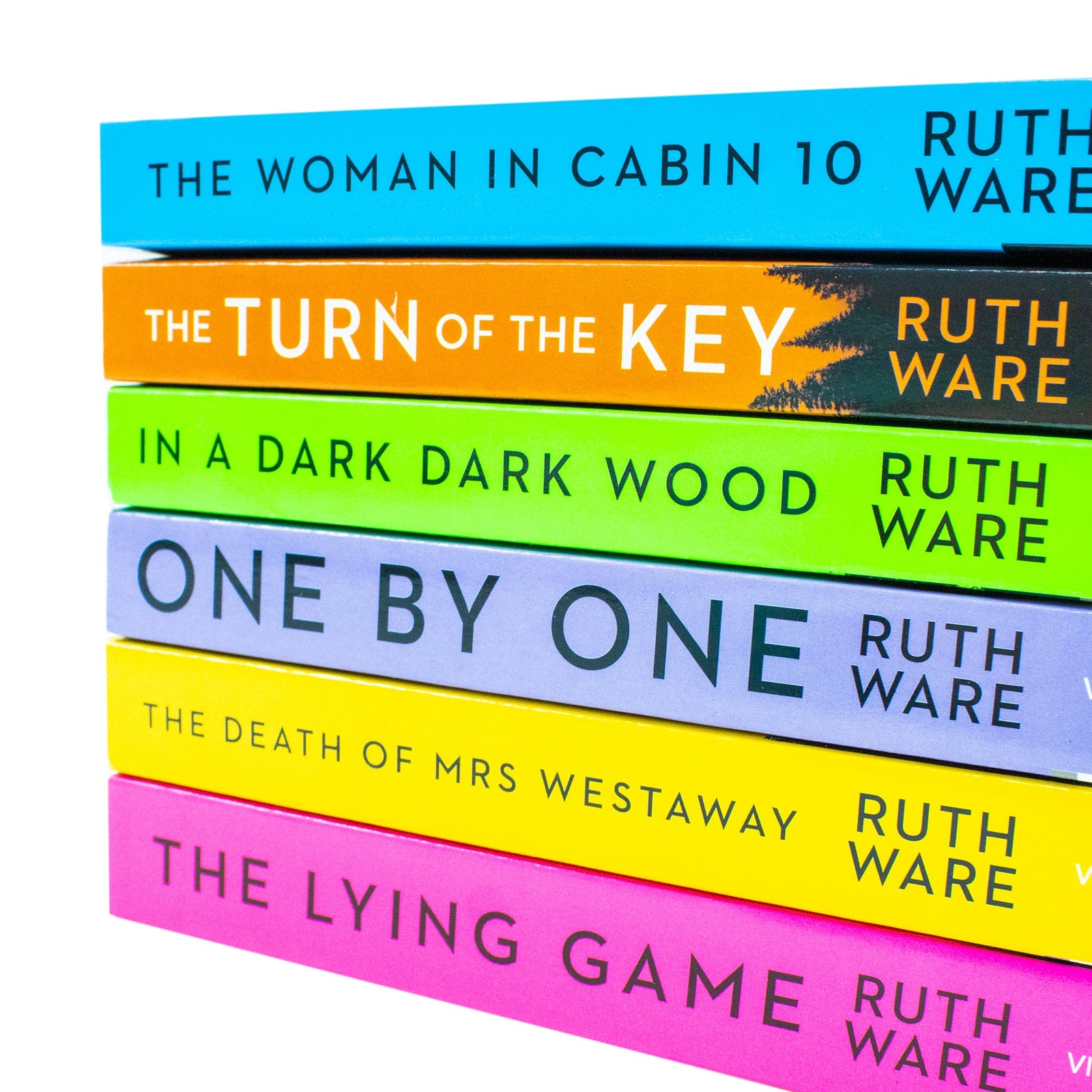 Ruth Ware Collection 6 Books Set (The Turn of the Key, The Woman in Cabin 10, In a Dark Dark Wood, One by One, The Death of Mrs Westaway, The Lying Game)